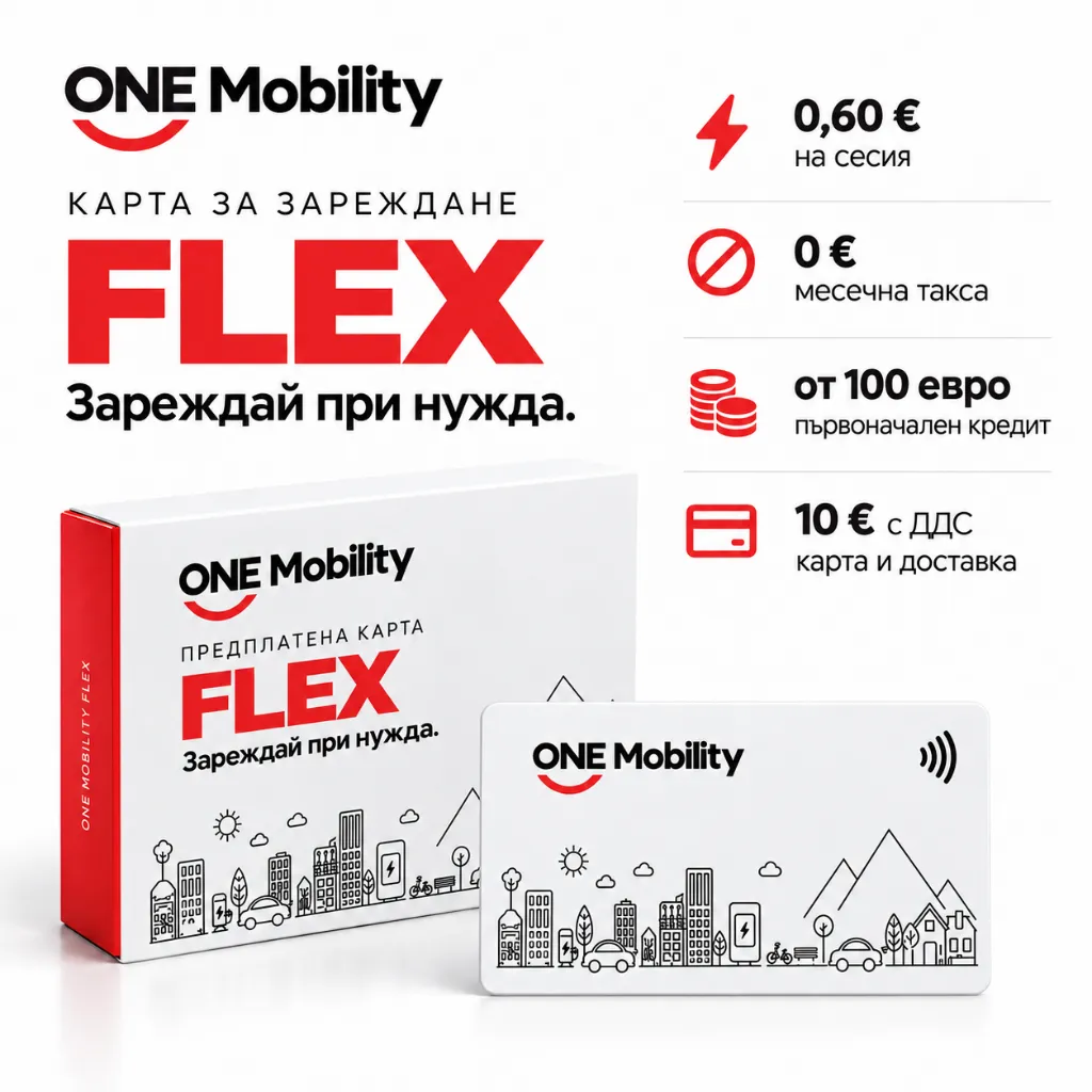 Карта ONE Mobility Flex за зареждане на електромобили, изглед 2